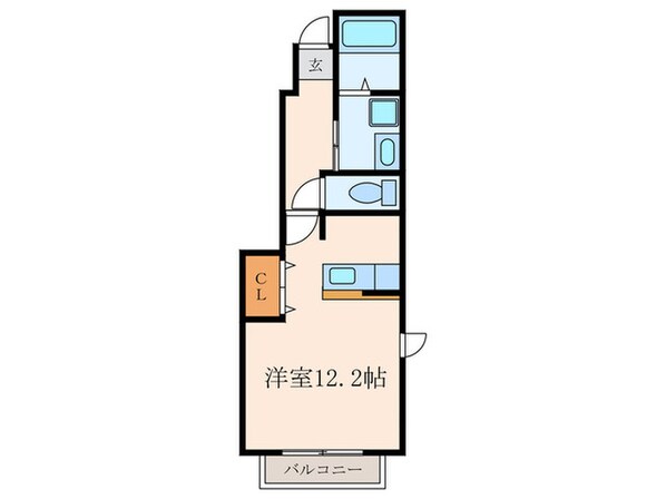 クリス山門の物件間取画像